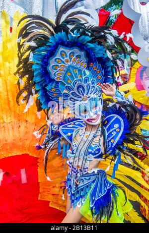 Participant in the Masskara Festival in Bacolod Philippines Stock Photo