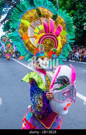 Participant in the Masskara Festival in Bacolod Philippines Stock Photo