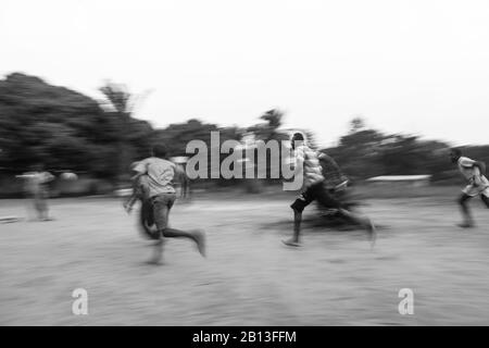 Street soccer,Democratic Republic of Congo,Africa Stock Photo