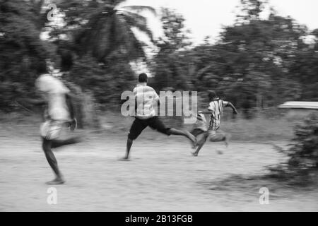 Street soccer,Democratic Republic of Congo,Africa Stock Photo