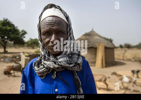 Burkina Faso, Africa. Burkinabe Man with Facial 
