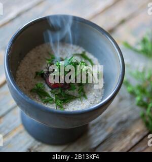 sweet woodruff (Galium odoratum), curing with bedstraw, Germany Stock Photo