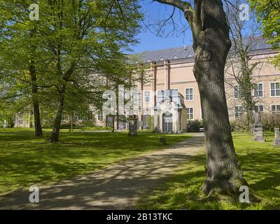 Old Johannis Cemetery with Grassi Museum in Leipzig,Saxony,Germany Stock Photo