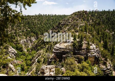 Walnut Canyon National Monument,Arizona,USA Walnut Canyon National Monument,Arizona,USA Stock Photo