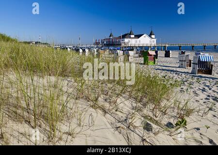 Pier in Ahlbeck,Usedom,Mecklenburg Western Pomerania,Germany Stock Photo