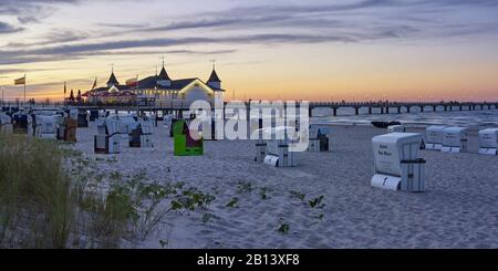 Pier in Ahlbeck,Usedom,Mecklenburg Western Pomerania,Germany Stock Photo