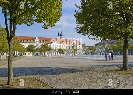 Parliament building with Domplatz,Magdeburg,Saxony-Anhalt,Germany Stock Photo