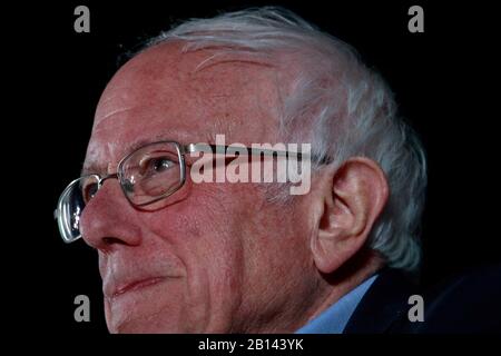 Las Vegas, United States. 21st Feb, 2020. Democratic presidential nominee hopeful Bernie Sanders speaks to his supporters on the eve of the Nevada caucus. Credit: SOPA Images Limited/Alamy Live News Stock Photo