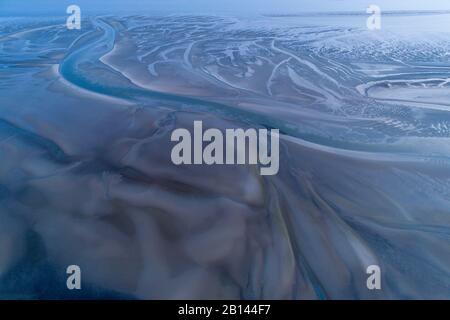 Aerial photos of the Wadden Sea at low tide, Sankt Peter-Ording, Schleswig-Holstein, Germany Stock Photo