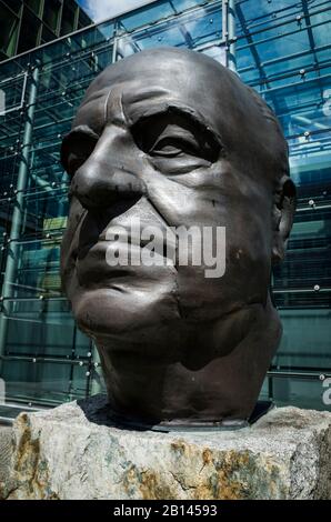 Helmut Kohl Monument, Rudi-Dutschke-Strasse, Kreuzberg, Berlin Stock Photo