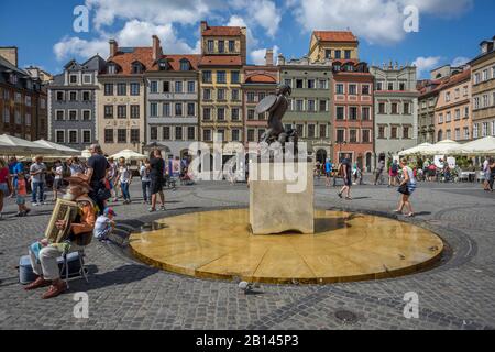 Old Town Market in Warsaw, Poland Stock Photo