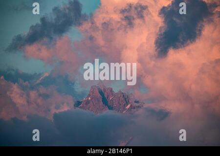 Aiguille du Midi in the Mont Blanc massif near Chamonix in France Stock Photo