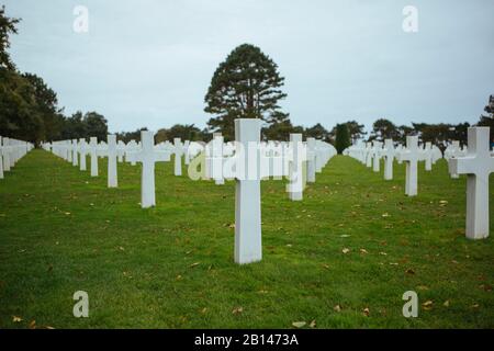 Soldiers' graves in Normandy, France Stock Photo