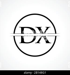 DX Letter Logo Design Vector Template. Alphabet Initial Letter DX Logo ...