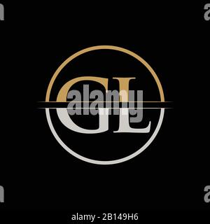GL letter Type Logo Design vector Template. Initial Letter GL logo Design Stock Vector