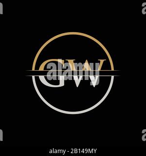 GW letter Type Logo Design vector Template. Initial Letter GW logo Design Stock Vector