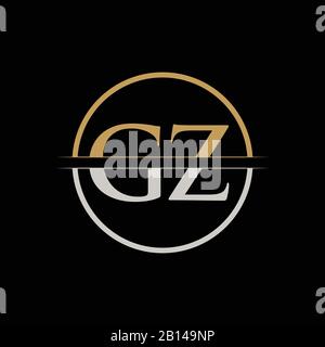 GZ letter Type Logo Design vector Template. Initial Letter GZ logo Design Stock Vector