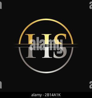 HS letter Type Logo Design vector Template. Abstract Letter HS logo Design Stock Vector