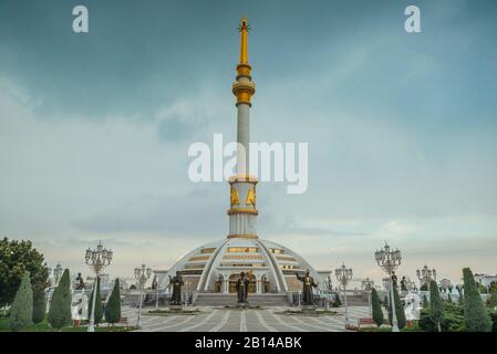 Ashgabat, Turkmenistan, Independence Monument Stock Photo