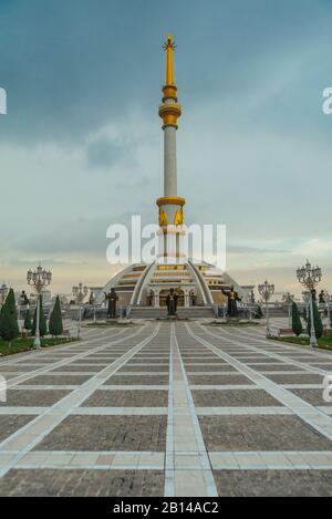 Ashgabat, Turkmenistan, Independence Monument Stock Photo