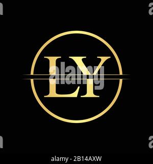 Initial LY letter Logo Design vector Template. Abstract Letter LY logo Design Stock Vector