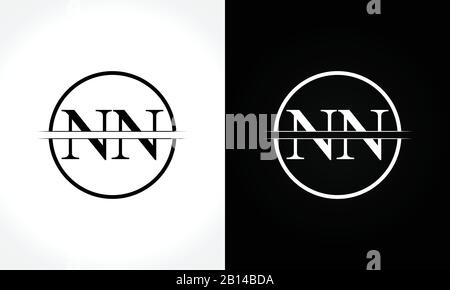 Initial Monogram Letter NN Logo Design Vector Template. NN Letter Logo Design Stock Vector