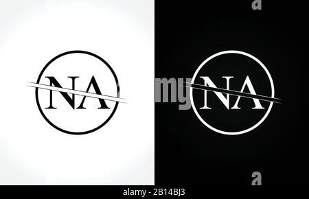 Initial Monogram Letter NA Logo Design Vector Template. NA Letter Logo Design Stock Vector