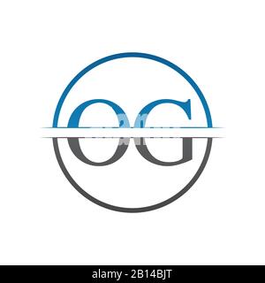 Initial Monogram Letter OG Logo Design Vector Template. OG Letter Logo Design Stock Vector