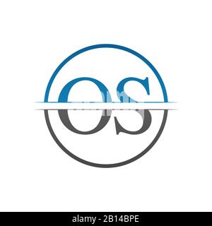 Initial Monogram Letter OS Logo Design Vector Template. OS Letter Logo Design Stock Vector