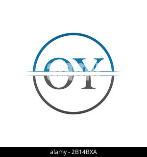 Initial Monogram Letter OY Logo Design Vector Template. OY Letter Logo Design Stock Vector