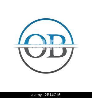Initial Monogram Letter OB Logo Design Vector Template. OB Letter Logo Design Stock Vector