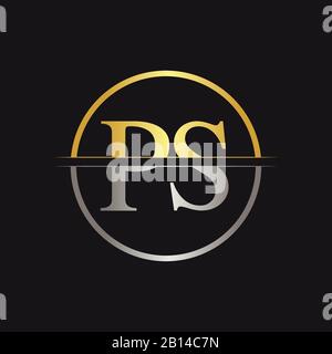 Initial Monogram Letter PS Logo Design Vector Template. PS Letter Logo Design Stock Vector