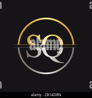 Initial Letter SQ Logo Design Vector Template. SQ Letter Logo Design Stock Vector