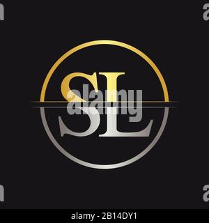 Initial Letter SL Logo Design Vector Template. SL Letter Logo Design Stock Vector