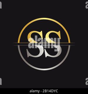 Initial Letter SS Logo Design Vector Template. SS Letter Logo Design Stock Vector