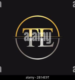 Initial Letter TE Logo Design Vector Template. Linked Typography TE Letter Logo Design Stock Vector