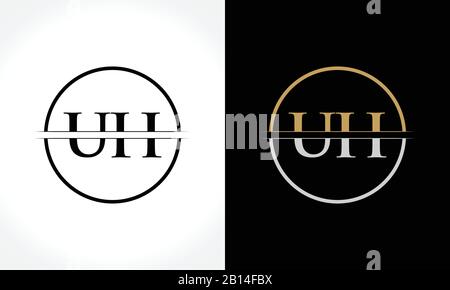 Initial Letter UH Logo Design Vector Template. UH Letter Logo Design Stock Vector