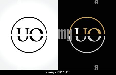 Initial Letter UO Logo Design Vector Template. UO Letter Logo Design Stock Vector