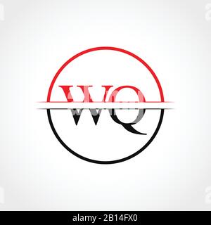 Initial WQ Letter Linked Logo. Creative Letter WQ Logo Design Vector Template Stock Vector