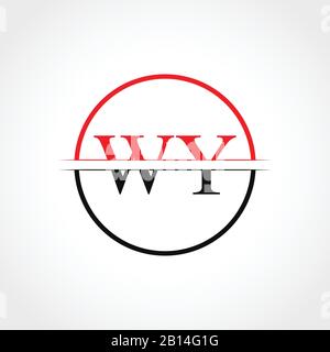Initial WY Letter Linked Logo. Creative Letter WY Logo Design Vector Template Stock Vector