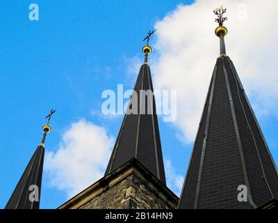 Church spires. Prague. Czech Republic Stock Photo
