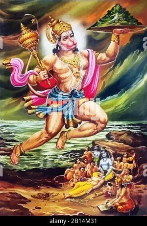 hanuman indian holy god monkey ape jayanti  illustration Stock Photo