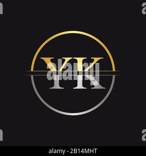 Initial YK Logo Design Vector Template. Creative Letter YK Business Logo Vector Illustration Stock Vector