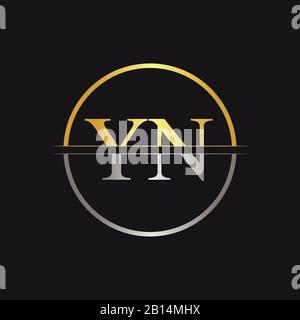 Initial YN Logo Design Vector Template. Creative Letter YN Business Logo Vector Illustration Stock Vector