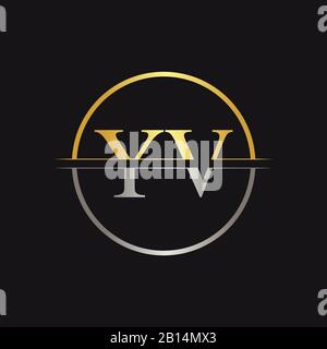 Initial YV Logo Design Vector Template. Creative Letter YV Business Logo Vector Illustration Stock Vector