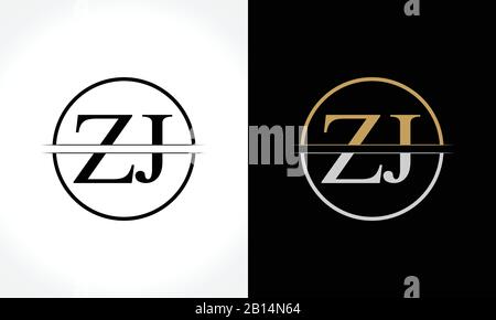 Initial ZJ Logo Design Vector Template. Creative Letter ZJ Business Logo Vector Illustration Stock Vector