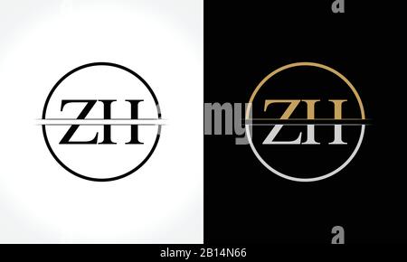 Initial ZH Logo Design Vector Template. Creative Letter ZH Business Logo Vector Illustration Stock Vector