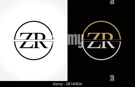 Initial ZR Logo Design Vector Template. Creative Letter ZR Business Logo Vector Illustration Stock Vector