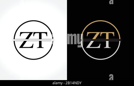 ZT logo monogram isolated on circle shape with 3 slash colors rounded  design template Stock Vector | Adobe Stock