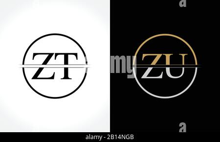 Initial ZU Logo Design Vector Template. Creative Letter ZU Business Logo Vector Illustration Stock Vector